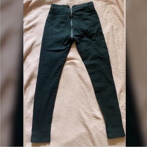 Black Skinny Pants with Back Zipper
